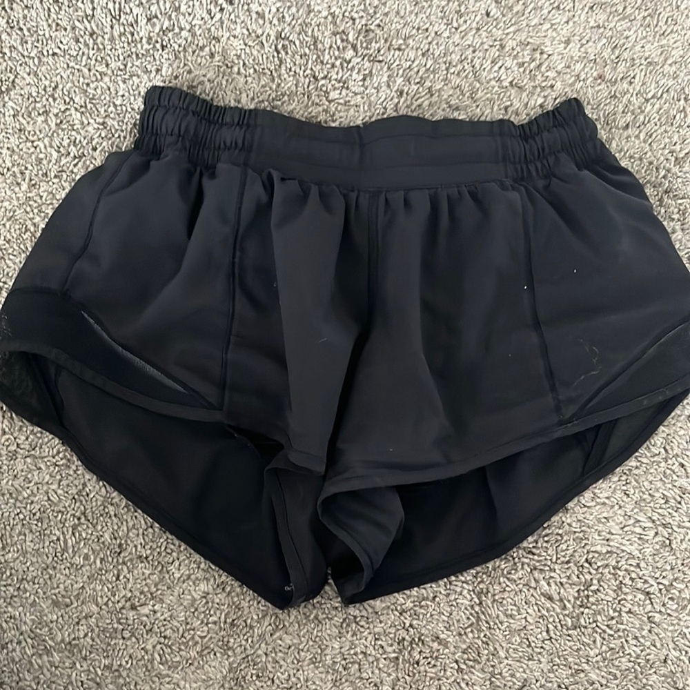 Black Lulu Lemon hotty hot shorts